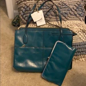 Hobo Blue Grass Friar and Lauren Wallet Combo